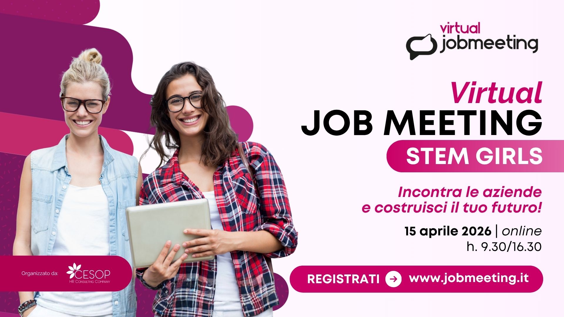 Virtual Job Meeting STEM Girls: l’evento online per il futuro delle donne nelle STEM